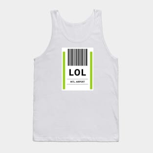 LOL Airport Baggage Label Tank Top